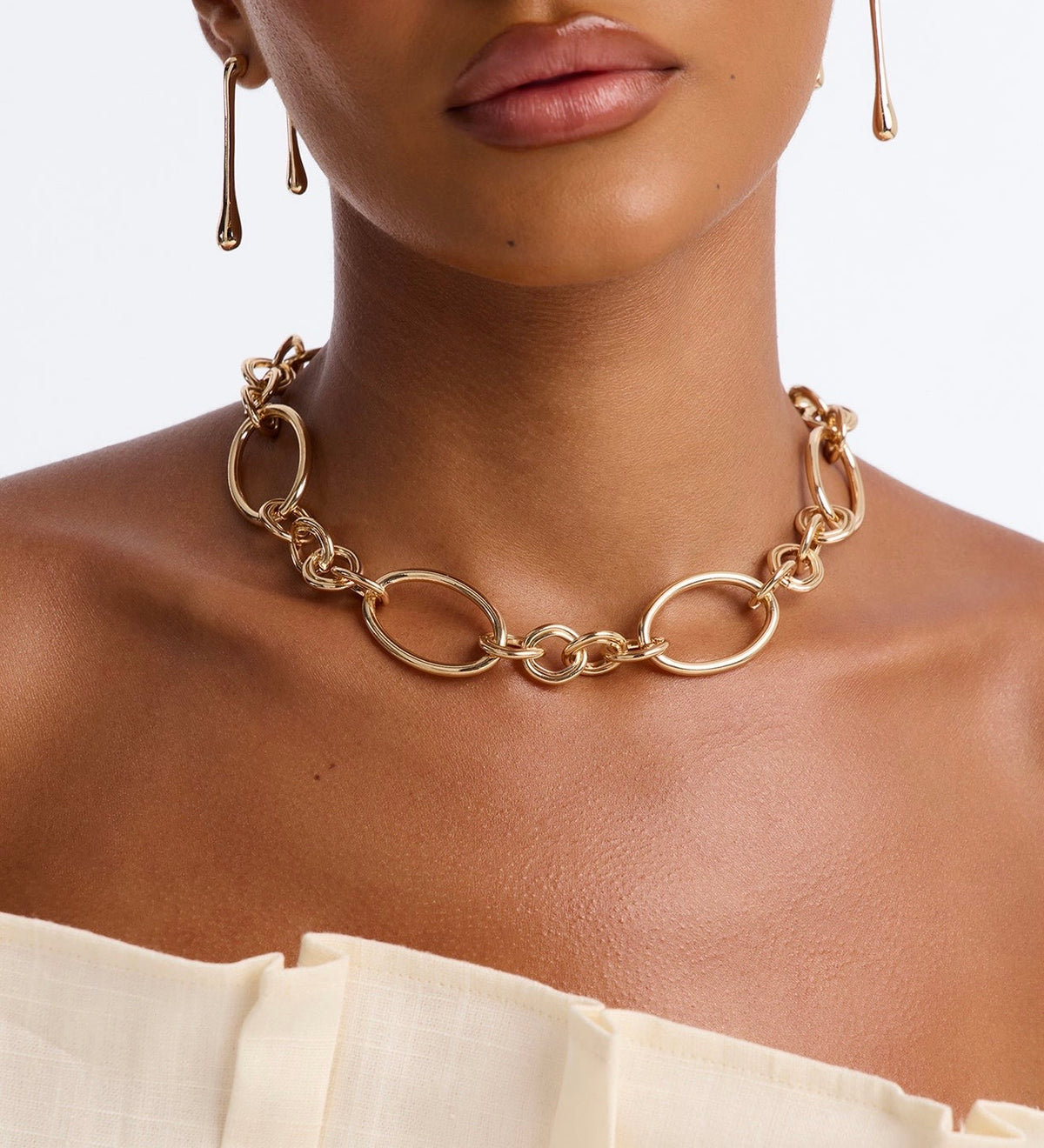✨ Collier doré à maillons ovales – Élégant & Tendance