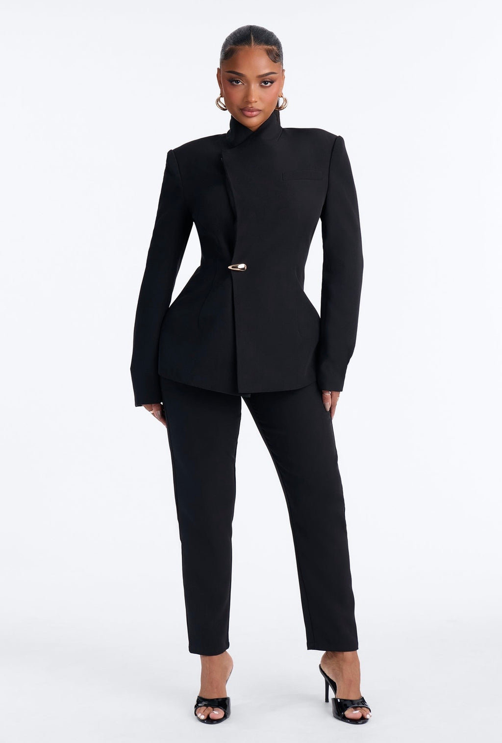 Ensemble tailleur pantalon noir élégant – Dressing Maguy