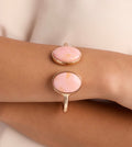 ✨ Bracelet Pierre Rose & Bleu – Doré