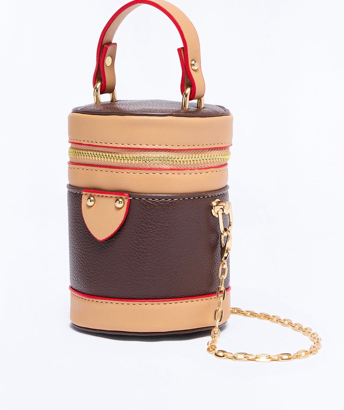 👜 Sac à main cylindrique élégant avec chaîne dorée