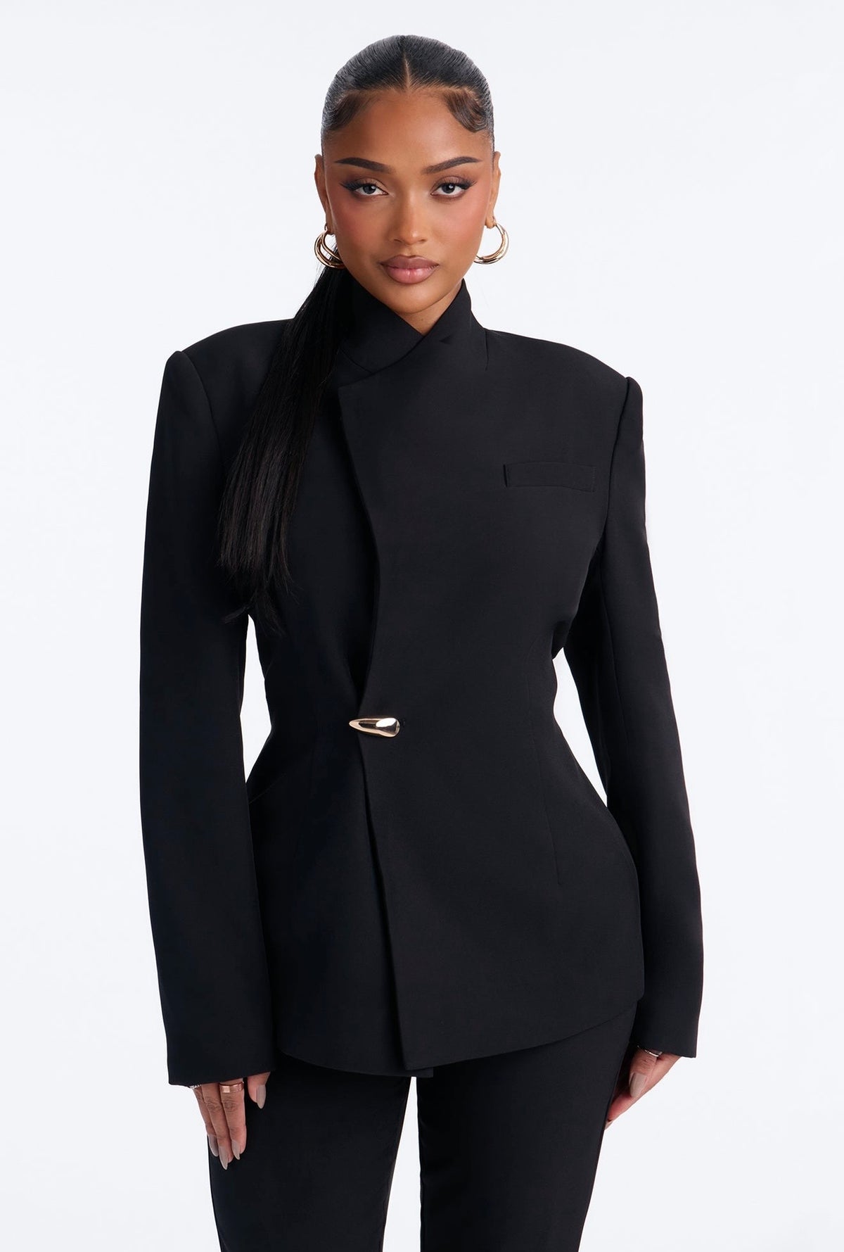 Ensemble tailleur pantalon noir élégant – Dressing Maguy